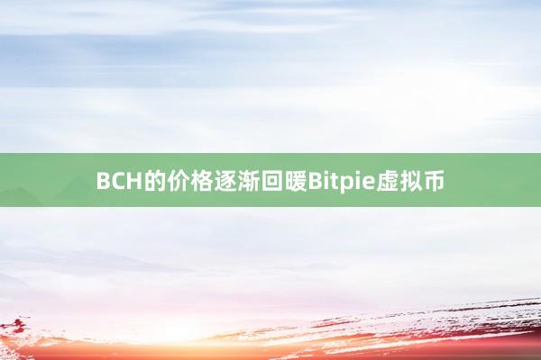 BCH的价格逐渐回暖Bitpie虚拟币