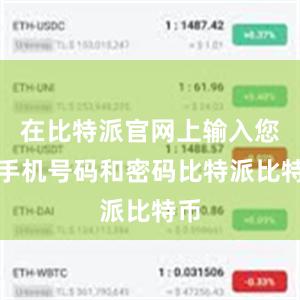 在比特派官网上输入您的手机号码和密码比特派比特币