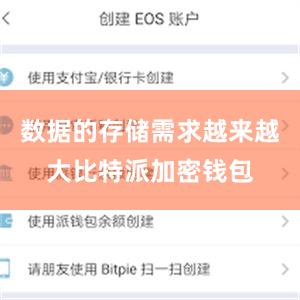 数据的存储需求越来越大比特派加密钱包