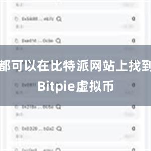 都可以在比特派网站上找到Bitpie虚拟币